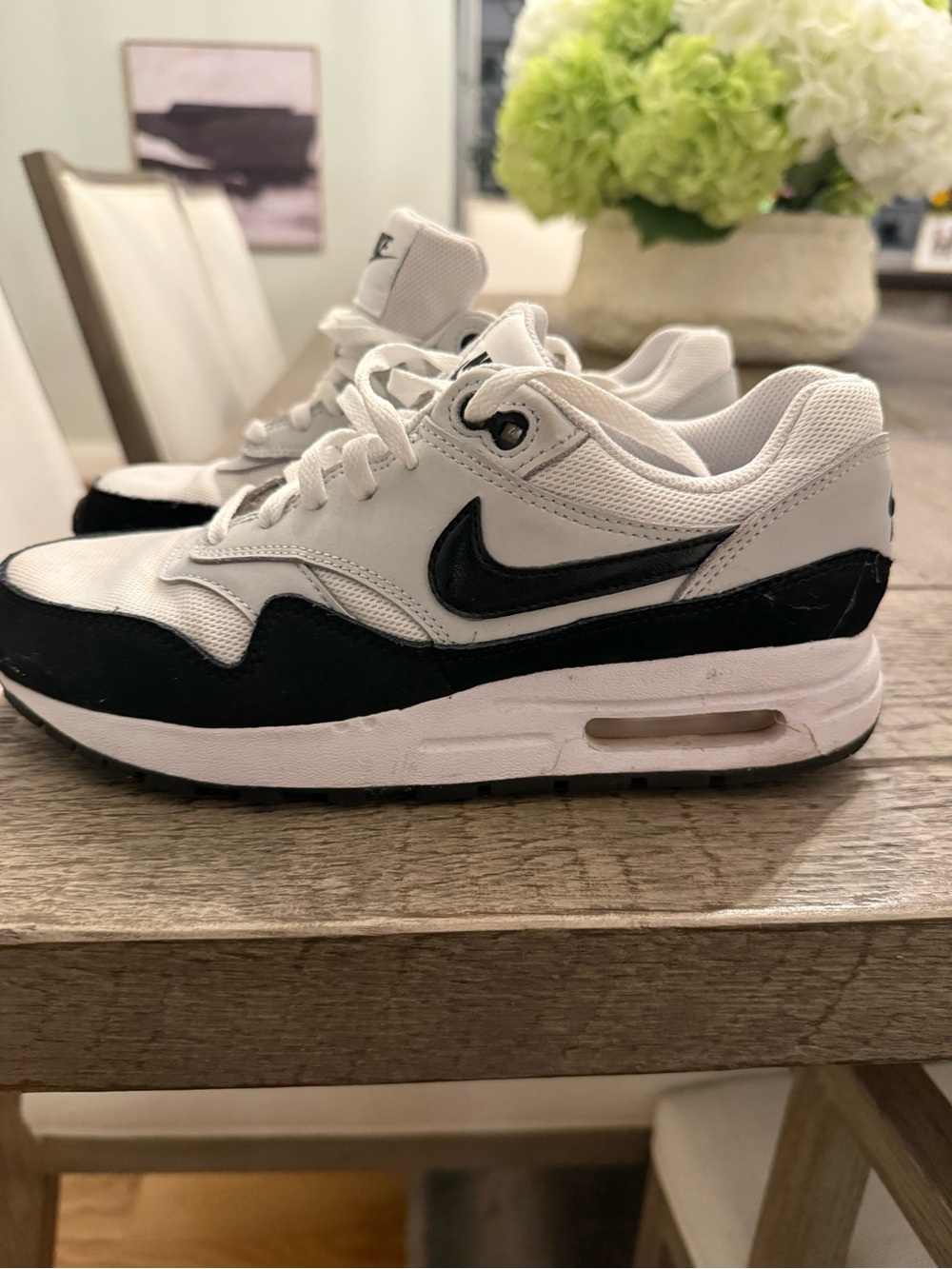 Nike Kids White and Black Air Max Ones